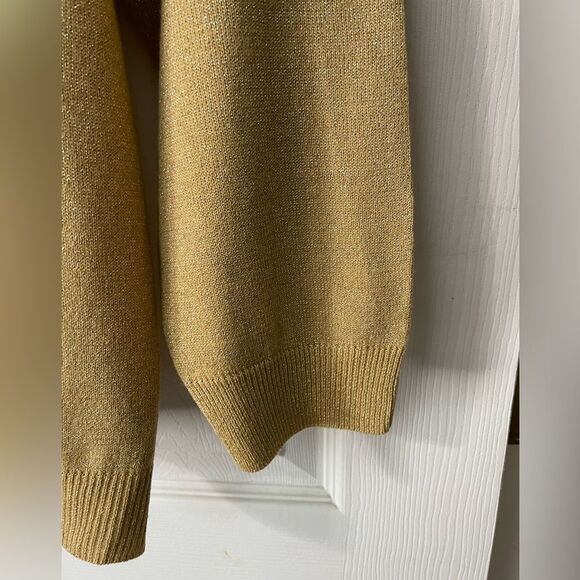 Vintage Chrysantheme Woman Metallic Gold Women’s Cardigan Sweater 14/16 - Picture 4 of 8